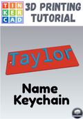 Tinkercad Name Tag Keychain – Step-by-Step Tutorial (PDF)