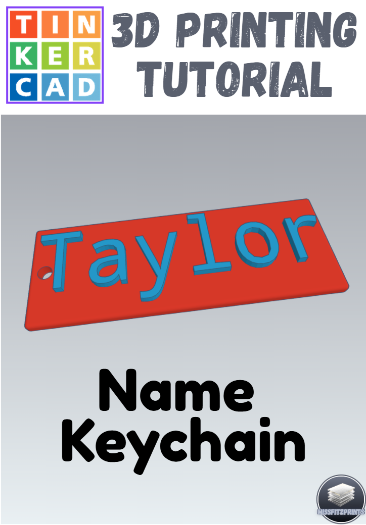 Tinkercad Name Tag Keychain – Step-by-Step Tutorial (PDF)